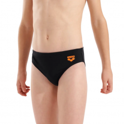 Arena - Boys Bright Swim Briefs Black/Team Orange