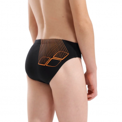 Arena - Boys Bright Swim Briefs Black/Team Orange