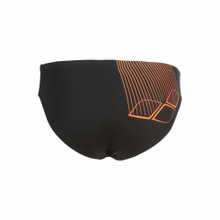 Arena - Boys Bright Swim Briefs Black/Team Orange