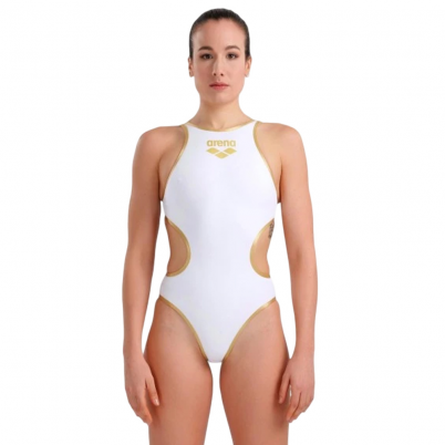 Arena - W One Biglogo One Piece White/Gold