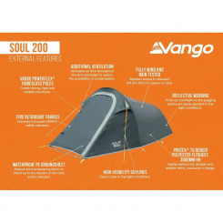Vango - Σκηνή 3 Ατόμων Soul 200 Deep Blue