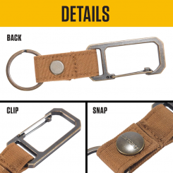 Carhartt - Μπρελοκ Nylon Duck Key Keeper Carhartt Brown