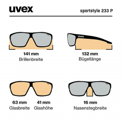 Uvex - Sportstyle 233 Polarized Smoke Matt