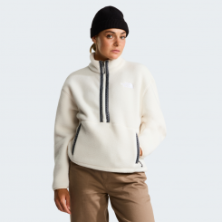 The North Face - W Tnf Fleeski 1/4 Zip Po White Dune
