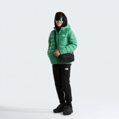 The North Face - Boy's Reversible Perrito Hooded Jacket Dimmed Algae
