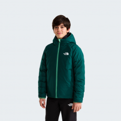 The North Face - Boy's Reversible Perrito Hooded Jacket Dimmed Algae
