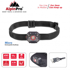 AlpinPro - Φακός Κεφαλής Micro Επαναφορτιζόμενος