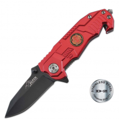 Alpin - Tactical Σειρα Alpin Outdoor - D-2 Stainless Steel - Κόφτης, Θραύστης Tungsten Red