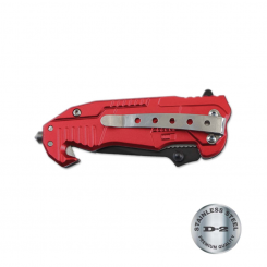Alpin - Tactical Σειρα Alpin Outdoor - D-2 Stainless Steel - Κόφτης, Θραύστης Tungsten Red