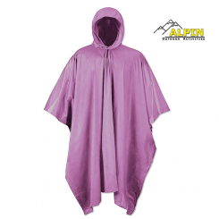 Alpin - Waterproof PVC Poncho 127*203cm Pink