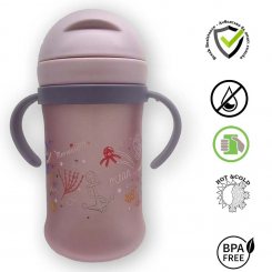 Alpin - Παγούρι Mermaid 450 ml Με Καλαμάκι Pink