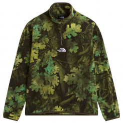 The North Face - M Novelty Logo Glacier 1/4 Zip Print New Taupe Green Yosemit