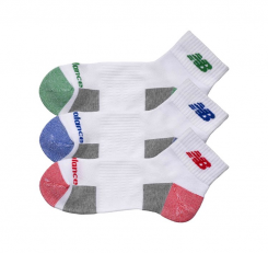 New Balance - Performance Cushioned Ankle 3 Pairs White