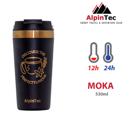 AlpinTec - Θερμος Moka Με Κεραμική Επίστρωση Μάυρο...