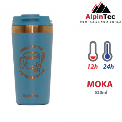 AlpinTec - Θερμος Moka Με Κεραμική Επίστρωση Μπλε ...