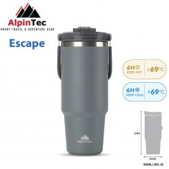 AlpinTec - Θερμος Escape 1050 ml Grey