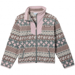 Columbia - Youth Sequoia Grove Printed Full Zip Fleece Iron Wizard Island/Mineral Pink
