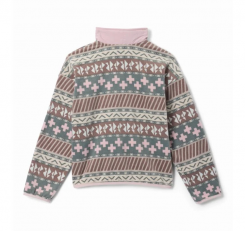 Columbia - Youth Sequoia Grove Printed Full Zip Fleece Iron Wizard Island/Mineral Pink