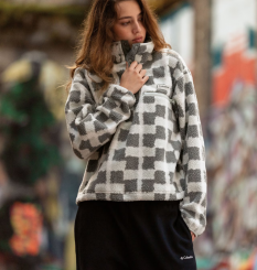 Columbia - W Helvetia II Printed Cropped Half Snap Sedona Sage/Geostack