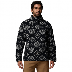Columbia - Rugged Ridge High Pile Half Zip Black Checked Out/Black