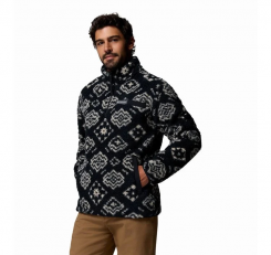 Columbia - Rugged Ridge High Pile Half Zip Black Checked Out/Black