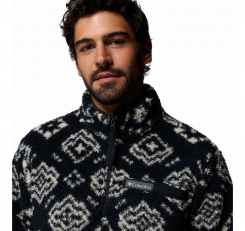 Columbia - Rugged Ridge High Pile Half Zip Black Checked Out/Black