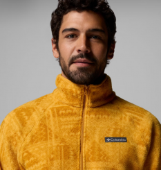 Columbia - Timber Crest MTR Fleece Printed Half Zip Squash/Geomix Tonal