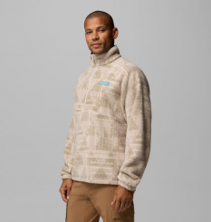 Columbia - Timber Crest MTR Fleece Printed Half Zip Dark Stone/Geomix Tonal