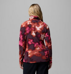 Columbia - Glacial™ IV Print 1/2 Zip Red Oxide Dyeflower