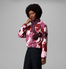 Columbia - W Sequoia Grove II Printed Half Zip Antique Mauve Ikatbloom