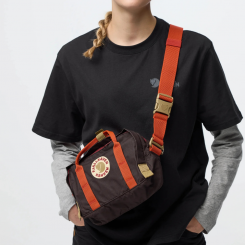 Fjallraven - Τσαντάκι Ώμου Kanken Koncept Crossbody Black Oak/Rowan Red