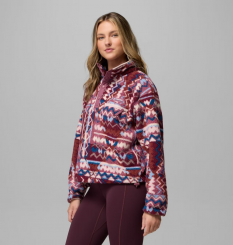 Columbia - W Helvetia II Printed Cropped Half Snap Antique Mauve/Geomix