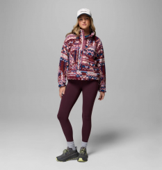 Columbia - W Helvetia II Printed Cropped Half Snap Antique Mauve/Geomix