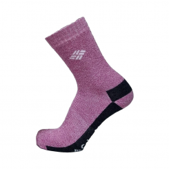 Columbia - Moisture Control Stripe Crew Socks 2 Pack Pink Ice