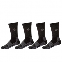 Columbia - Moisture Control Basic Crew Socks 4 Pack Black