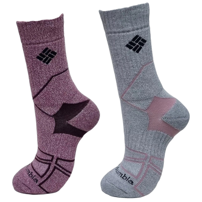 Columbia - Hike Crew Socks 2 Pack A.Mauve/Grey