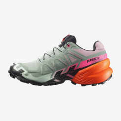 Salomon - W Speedcross 6 GTX Black/Green Milieu/Dragon Fire