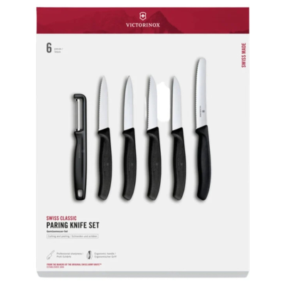 Victorinox - Paring Knife Set 6 Pieces Black
