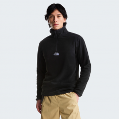 The North Face - M Glacier 1/4 Zip Embroidered Logo Tnf Black
