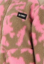 Slope - Kendor W AOP Teddy Fleece Jacket Prism Pink