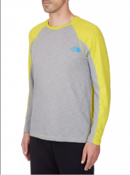 The North Face - M Long Sleeve Glossary Tee Acid Yellow/Momument Grey